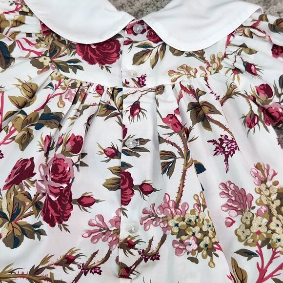 Baby Togs vintage rose floral collar romper size 6-9 months - Picture 11 of 11